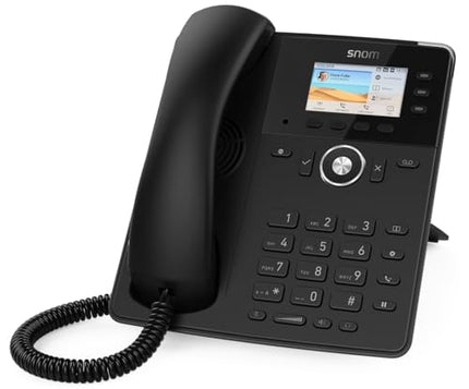 Snom D717 IP-telefon, SIP-lauatelefon (3 isemärgistavat funktsiooniklahvi, kõrglahutusega värviline TFT-ekraan, integreeritud valgussensor, PoE IEEE 802.3af), must, 00004397