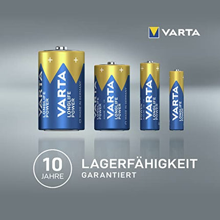 VARTA AA batteries, 40 pieces, Longlife Power, alkaline, 1.5V, for toys, wireless mice, flashlights, Made in Germany