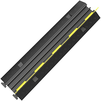Happybuy Rubber Cable Protector Ramp Speed ​​Bumps 2-Channel 3Pack