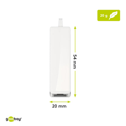 Goobay 66255 USB-C RJ45 Etherneti võrguadapter LAN-kaabli ühendamiseks internetiühenduse loomiseks