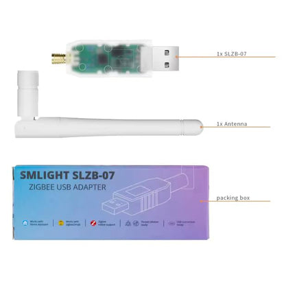 LINEOPS Zigbee USB stick with 3dB antenna, adapter for Zigbee2mqtt, ZHA and Home Assistant
