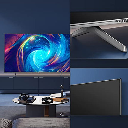 Hisense 65E7KQ PRO 164 cm (65-tolline) televiisor, 4K UHD, QLED, nutiteler, HDR, Dolby Vision IQ, 144 Hz (VRR), HDMI 2.1, mängurežiim PRO, kolmekordne tuuner, sisseehitatud Alexa, Dolby Atmos, tumehall [2023]