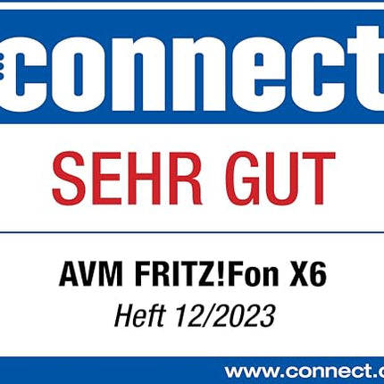 FRITZ!Fon X6 must DECT mugavustelefon (kvaliteetne värviekraan, HD-telefonisüsteem, täisdupleks-käed-vabad kõned, FRITZ!Boxi funktsioonide juhtimine), must, saksakeelne versioon