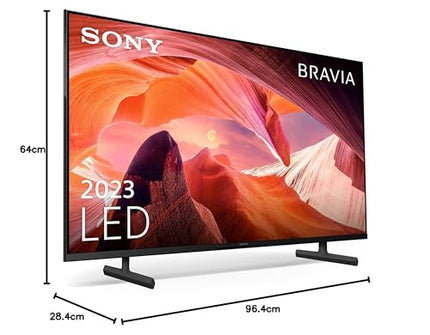 Sony BRAVIA, KD-43X80L, 43-tolline televiisor, LED, 4K HDR, Google TV, nutiteler, töötab Alexaga, BRAVIA CORE, TRILUMINOS PRO, HDMI 2.1, mängumenüü ALLM-iga