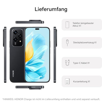 HONOR 200 Lite nutitelefon 5G kahe SIM-kaardiga NFC, 8 GB muutmälu ja 256 GB salvestusruumi, 6,7-tollise AMOLED silmasõbraliku ekraaniga Android 14, 108 MP + 50 MP, Magic Capsule, 4500 mAh, südaöömust