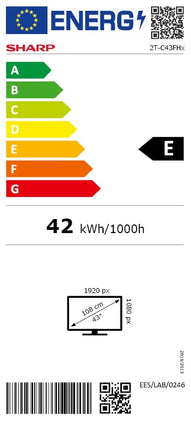 SHARP 43FH6EA Full HD raamita Android-teler 108 cm (43 tolli), 3 HDMI, 2 USB, Dolby Digital, Active Motion 400