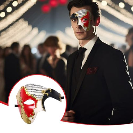 Oidea maskeraadimask meestele: Vintage ooperifantoom poolmask Veneetsia karnevalimask Halloweeni kostüüm ballimesk
