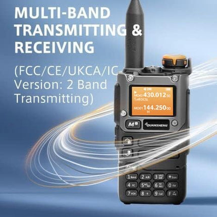 Quansheng UV-K5(8) VHF UHF kahesageduslik 5W kaasaskantav kahesuunaline raadiosaatja FM NOAA UV-K5 koos USB programmeerimiskaabliga