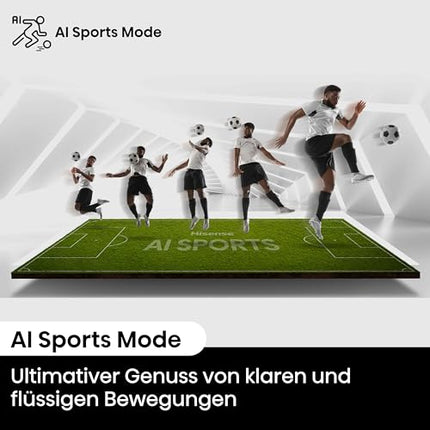 Hisense 50E7NQ 126 cm (50-tolline) televiisor, 4K UHD, QLED, HDR10, HDR10+ dekodeerimine, HLG, Dolby Vision Atmos, 60Hz paneel, sujuv liikumine, Bluetooth, sisseehitatud Alexa, VIDAA Voice, must [2024]