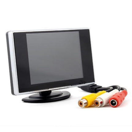 BW 3.5 TFT LCD auto tahavaatekaamera värvilise monitori ja DVD-ga