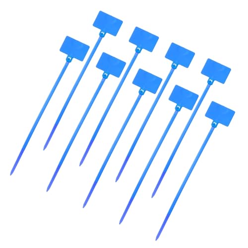 sourcing map Cable Label Markers, Nylon Cable Ties, 10.9 cm Writable Self-Locking Wire Labels, Cable Ties for Organization Marking, Blue, 100 Pieces