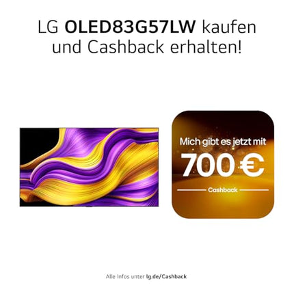 LG OLED83G57LW televiisor 83-tolline (210 cm) 4K OLED evo AI-teler (α11 Gen2 4K AI protsessor, webOS 25, 120 Hz (VRR kuni 165 Hz)) [mudeliaasta 2025]
