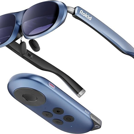 Rokid AR Joy Pack, Max AR Glasses with Station, 160'' Micro-OLED Virtual Theater, 50° FOV and 600nits luminance, HDCP support, Packed with extensive streaming resources