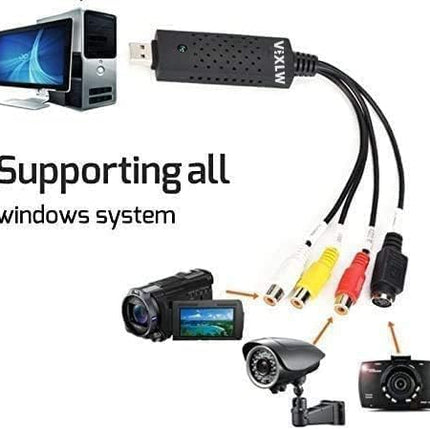 VHS-digitaalmuundur, USB 2.0 videokaart, vana VHS-videomaki, Mini DV Hi8 DVD-digitaalmuundur Macile/PC-le, RCA-USB-videomuundur, teleri kassettmängija, videokaamera, Windows Maciga ühilduv