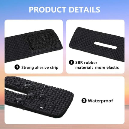 6 Heavy Duty Hook and Loop Cable Ties – Adjustable Hook and Loop Fasteners for Fishing Rod Holders and Organizers, Weatherproof Fishing Accessories with Hook and Loop Fasteners for Boat/Carp/Tangl Box, Reusable