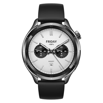 Xiaomi Watch S4 Black – 1.43" AMOLED, 2200 nits, 15-day battery, 5ATM water resistance, heart rate &amp; SPO₂ sensor, Bluetooth 5.3, aluminum case