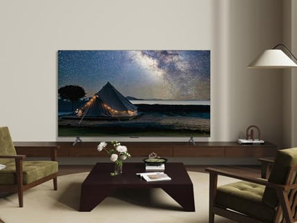 TCL 75T8C 75-tolline QLED 4K HDR UHD-teler, nutikas Google TV Dolby Vision ja Atmos, 144 Hz Motion Clarity Pro, FreeSync, Onkyo 2.1 heli, hääljuhtimine, ühildub Google Assistantiga