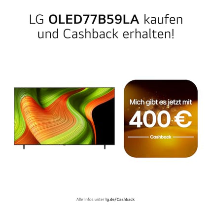 LG OLED77B59LA teler 77-tolline (195 cm) 4K OLED tehisintellektiga teler (α8 Gen2 4K tehisintellektiga protsessor, webOS 25, 120 Hz) [mudeliaasta 2025]