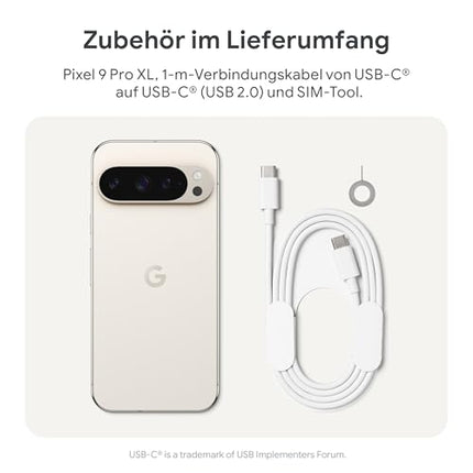 Google Pixel 9 Pro XL – Androidi nutitelefon Gemini mudeliga, SIM-kaardita, kolmekordse tagakaamerasüsteemiga, 24-tunnise akueaga ja 6,8-tollise Super Actua ekraaniga – Obsidian, 128 GB