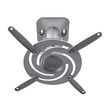 PureMounts Spider-Plus projektori laekinnitus, kallutatav 25°, pööratav, kaugus laest: 225 mm, maksimaalne kandevõime 15 kg, aukude vahe 180-310 mm, hõbedane