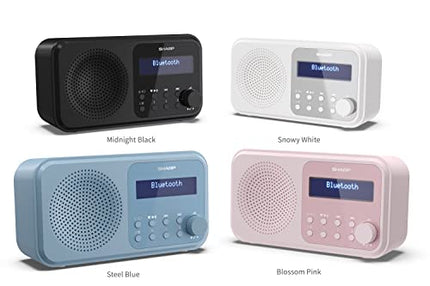 SHARP DR-P420 kaasaskantav digitaalraadio (DAB/DAB+/FM koos RDS, USB, Bluetooth 5.0, 3,5 mm pesaga äratuskella funktsioonidega), roosa