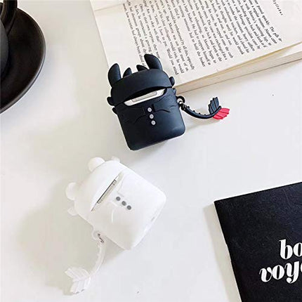 YIGEYI silikoonümbris, mis ühildub Airpods 1 ja 2 kõrvaklappidega. Naljakas armas 3D-koomiksist ümbris [USA animatsioonisari] (Öine raev)