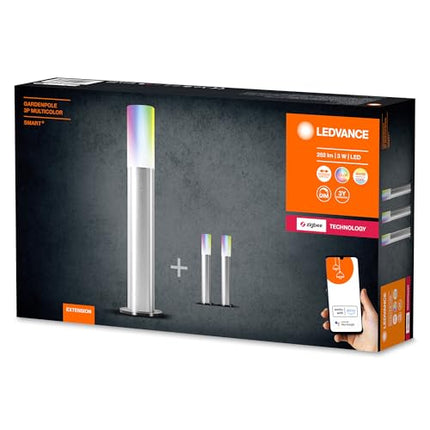 Ledvance nutikas LED-aiavalgusti pikenduskomplekt 3 poolusega, hämardatav valguskett juhtmevaba juhtimisega, Zigbee tehnoloogia, RGB värvijuhtimine, värvitemperatuur 2000–6500 K, 3 W 420 lm jaoks