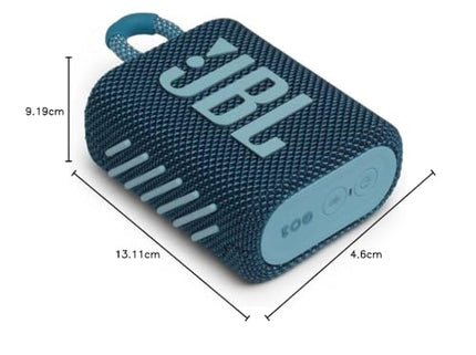 JBL Go 3: Portable Speaker with Bluetooth, Built-in Battery, Waterproof and Dustproof Feature Blue JBLGO3BLUAM