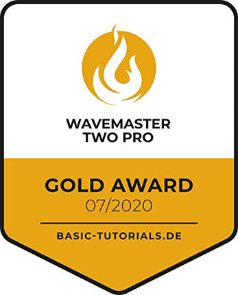 wavemaster TWO PRO stone gray – Bookshelf speaker system (110 watts) with Bluetooth streaming, digital connections, and IR remote control. Active speakers for use with TV/tablet/smartphone, dark gray (66352)