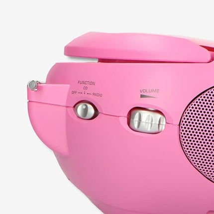Lenco SCD-24 stereo FM-raadio CD-mängija ja teleskoopantenniga, roosa