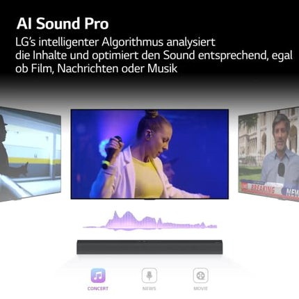 LG DS40Q 2.1 heliriba (300W) juhtmevaba subwooferiga (HDMI, Bluetooth), must