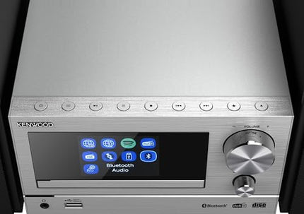 KENWOOD M-7000S-S - nutikas mikro-Hi-Fi süsteem internetiraadio, DAB+, CD/USB ja heli voogedastusega, hõbedane