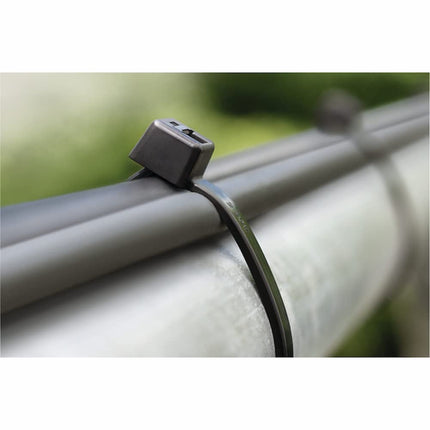 intervisio cable ties extra long 430mm x 4.8mm, professional high-quality industrial quality, black, 200 pieces