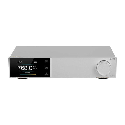 TOTAUDIO Topping D70 Pro Octo DAC statsionaarne Bluetooth ja ekraan, Bluetooth 5.1, LDAC, Aurora liides, RCA, XLR (hõbedane)