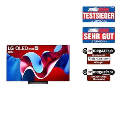 LG OLED65C47LA televiisor 65" (165 cm) OLED evo televiisor (α9 Gen7 4K tehisintellektiga protsessor, webOS 24, Dolby Vision, kuni 120 Hz) [mudeliaasta 2024]