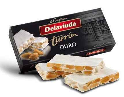 Delaviuda - Pakend sisaldab 3 Turron Duro - Kõva mandlinugaat tervete mandlitega - Kõrgeim kvaliteet - 200gr (gluteenivaba) - Hispaania nuugat / Hispaania turron