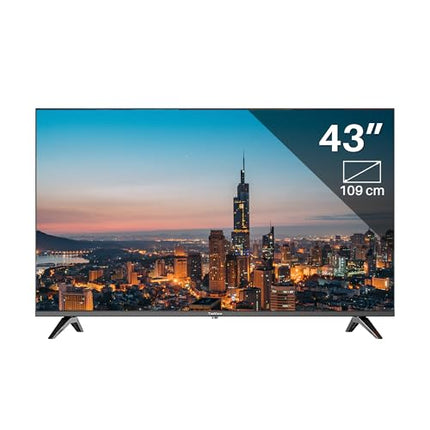TEEVIEW TV43QQG-EU 43" Google Smart QLED 4K UHD TV, Wi-Fi, Bluetooth, 3x HDMI, Triple Tuner, Voice Control, Integrated Streaming Apps