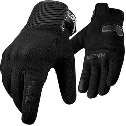 HAZIR Motorcycle Gloves for Men, Touchscreen Gloves on the Fingers, Motorcycle Gloves for Road Biking, Motocross, Climbing and More Outdoor Sports, Size XS