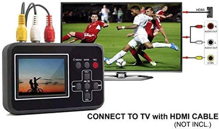 DIGITNOW! Video Grabber digitizes video tapes directly to memory card, video-to-digital converter for VCRs, VHS cassettes, Hi8, camcorders, DVDs, and VHS digitizers (black)
