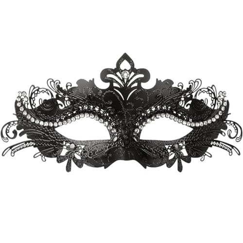 OriginalCorner® must Veneetsia mask | Traditsiooniline Veneetsia karnevalimask | Elegantne maskiballi kostüüm | Täiskasvanutele, üks suurus, sobib kõigile, integreeritud elastse paelaga | Karneval, Halloween | OriginalCorner®