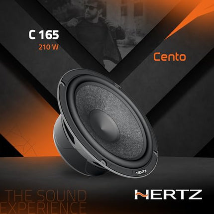 Hertz C 165 – 165mm woofer pair with SPP-M paper cone, V-Cone® technology &amp; high-density ferrite magnet – Precise bass reproduction for car hi-fi