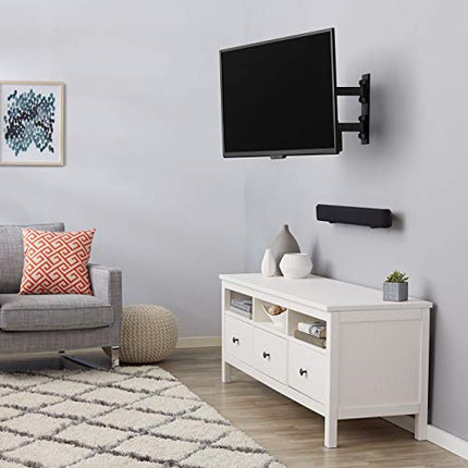 Amazon Basics teleri kinnitus/seinakinnitus, pöörlev, kallutatav, 66–140 cm kumeratele ja lameekraanteleritele või monitoridele kuni 36 kg, max. VESA 400 x 400 mm, must