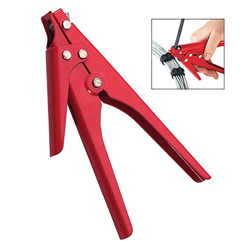 iwobi cable tie pliers, cable tie tool tensioning and cutting tool for plastic nylon cable ties, all-metal housing
