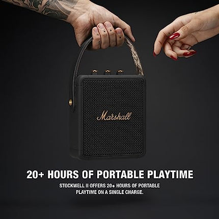 Marshall Stockwell II Portable Bluetooth Speaker - Black&amp;Brass