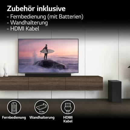 LG DS75Q 3.1.2 heliriba (380W) juhtmevaba subwooferiga ja MERIDIAN tehnoloogiaga (Dolby Atmos, HDMI, Bluetooth), tume hõbedane teras