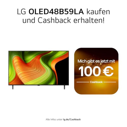 LG OLED48B59LA teler 48-tolline (121 cm) 4K OLED tehisintellektiga teler (α8 Gen2 4K tehisintellektiga protsessor, webOS 25, 120 Hz) [mudeliaasta 2025]