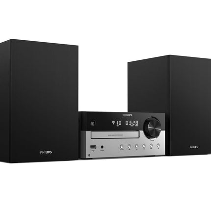 Philips M4205/12 Micro HiFi System Compact System with Bluetooth | Mini Stereo System | 60 W RMS | CD, MP3-CD, USB, FM | Bass-reflex speakers | USB port for charging