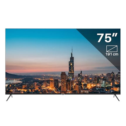 TEEVIEW TV75QQG-EU 75" Google Smart QLED 4K UHD TV, Wi-Fi, Bluetooth, 3x HDMI, Triple Tuner, Voice Control, Integrated Streaming Apps
