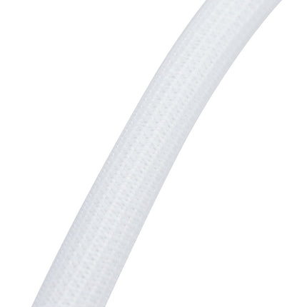 QWORK® 3-meetrine isesulguv kaablihülss, lõigatav kootud kaablikanal, valge kaablikaitse Ø 13–20 mm