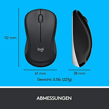 Logitech MK540 täiustatud juhtmevaba klaviatuuri ja hiire kombinatsioon Windowsile, 2,4 GHz Unifying USB-vastuvõtja, kiirklahvid, 3-aastane aku tööiga, arvuti ja sülearvuti jaoks, QWERTZ-paigutus - must